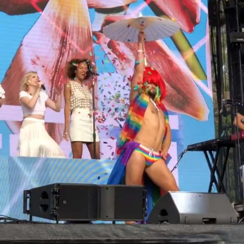 carly rae jepsen Mark Kanemura rainbow wig feat