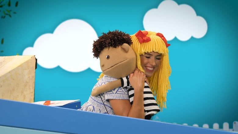 trans puppet hug
