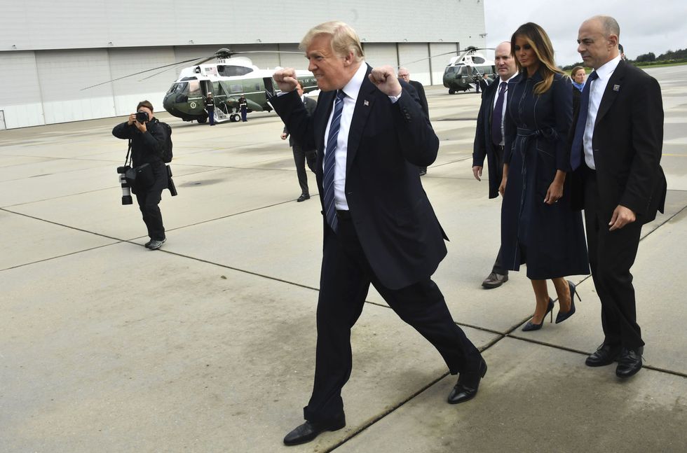 donald trump 9/11 fist pump