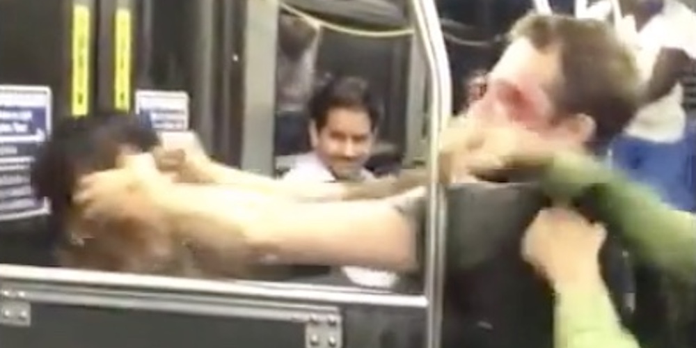 This NYC Homophobe Got Beat for What He Called a Fellow Bus Passenger (Video)
