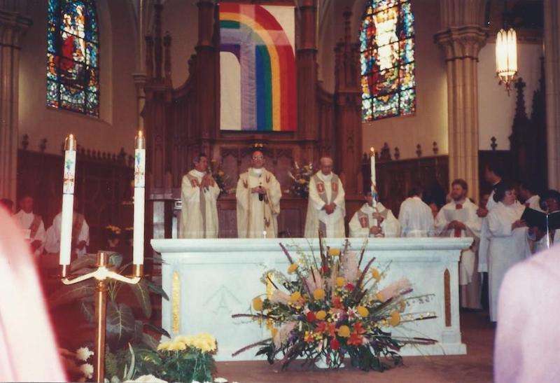 Paul Kalchik 02, Pride flag burning 02, Resurrection Parish 02