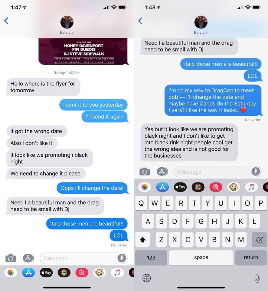 monster gay bar text messages