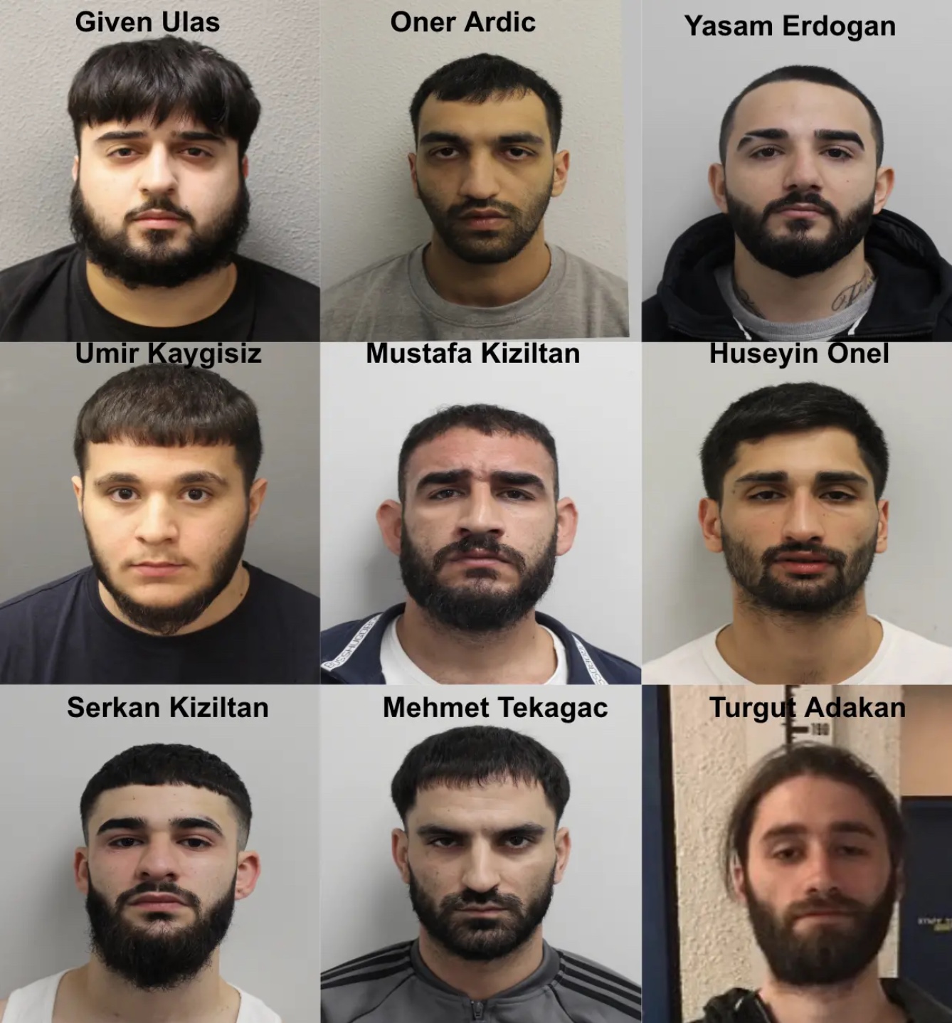 london acid attack mugshots