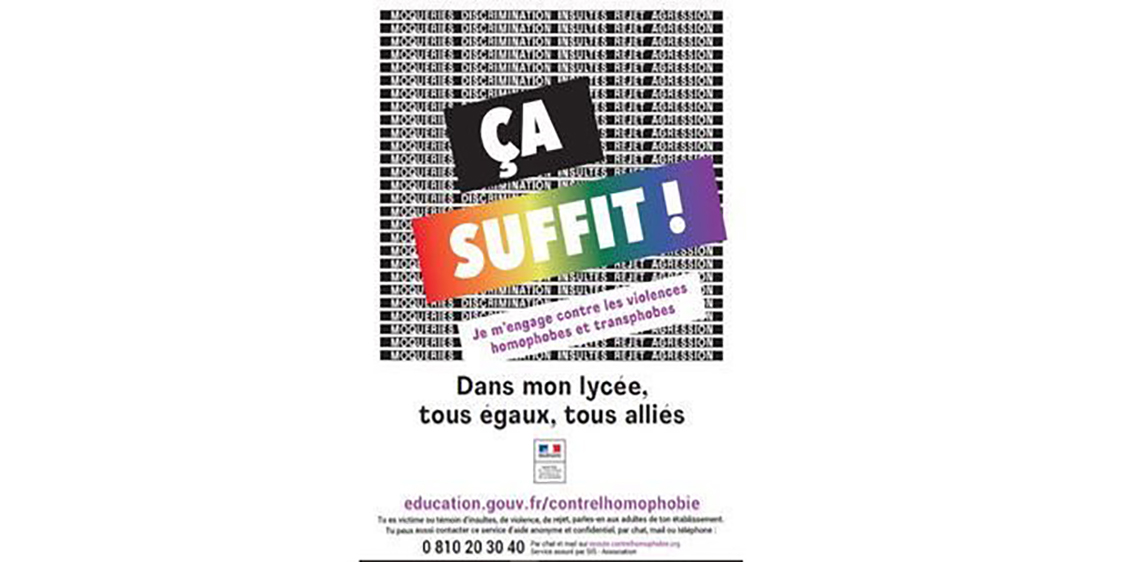 « Ça suffit! », la nouvelle campagne contre l’homophobie et la transphobie dans les écoles