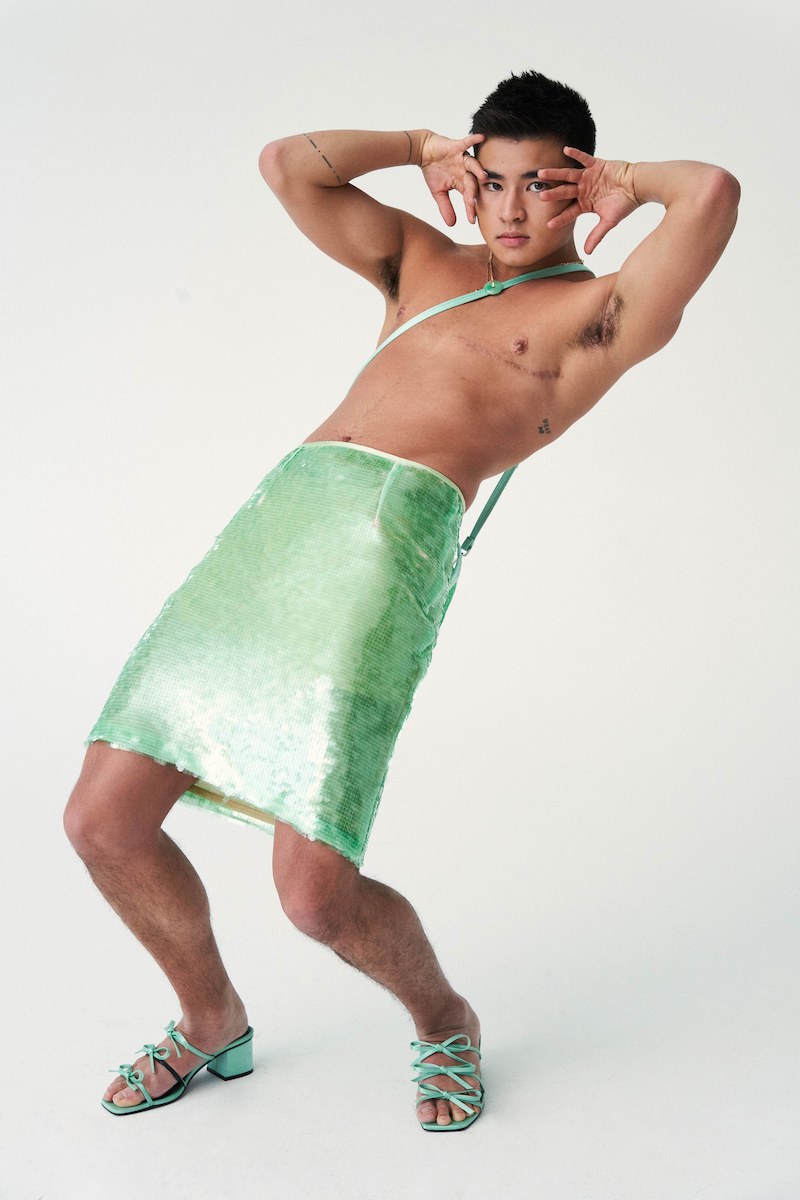 men in skirts opening ceremony