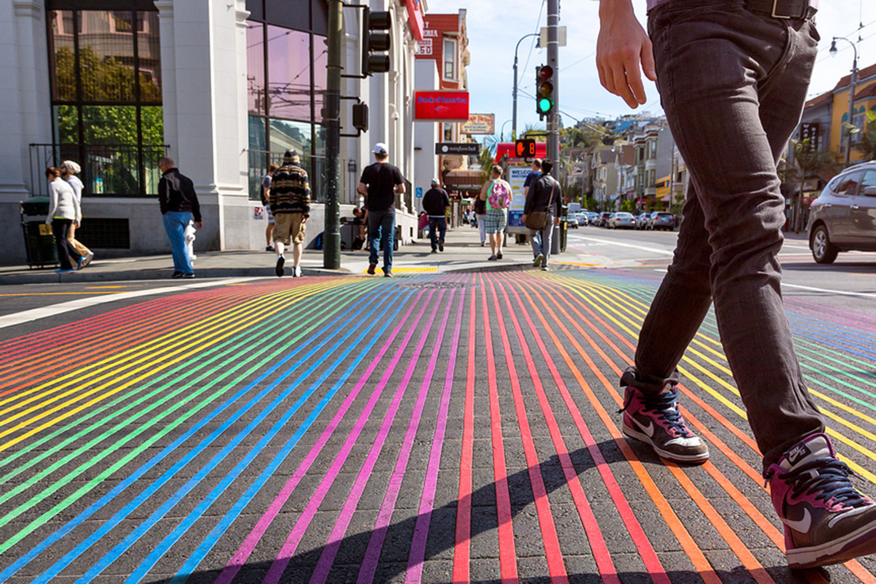 WorldPride 2019 rainbow crosswalk