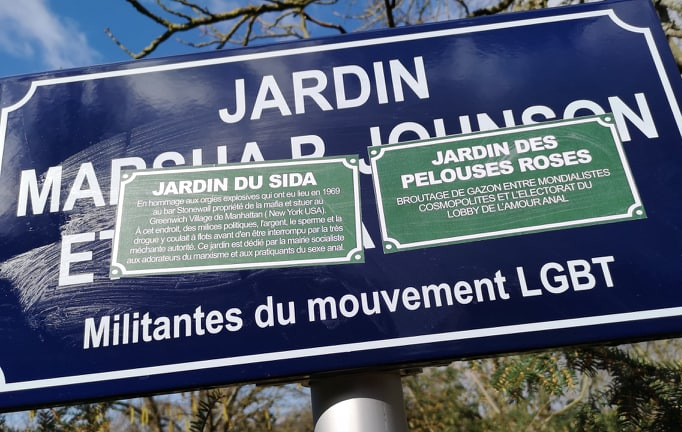 Metz: dégradation des plaques du Jardin Marsha P. Johnson et Sylvia Riviera